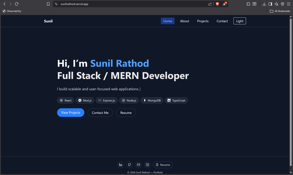 Personal Developer Portfolio